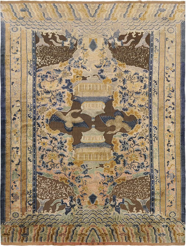 ANTIQUE SILK AND METAL CHINESE